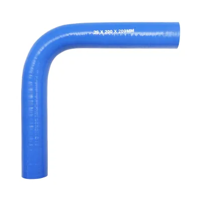 Tubo curvato in silicone a 90 gradi con inserto in tessuto, dimensioni 28x200x200 mm - immagine 2