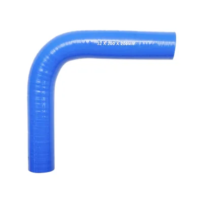Tubo curvato in silicone a 90 gradi con inserto in tessuto, dimensioni 32x200x200 mm - immagine 2