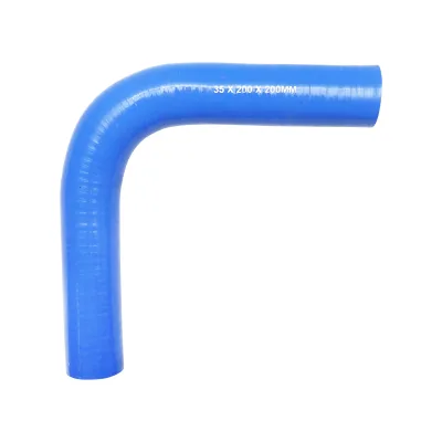 Tubo curvato in silicone a 90 gradi con inserto in tessuto, dimensioni 35x200x200 mm - immagine 2