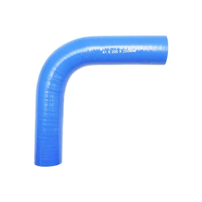 Tubo curvato in silicone a 90 gradi con inserto in tessuto, dimensioni 41x200x200 mm - immagine 2