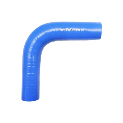 Tubo curvato in silicone a 90 gradi con inserto in tessuto, dimensioni 45x200x200 mm - immagine 2