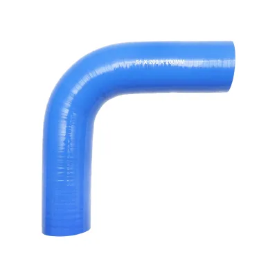 Tubo curvato in silicone a 90 gradi con inserto in tessuto, dimensioni 51x200x200 mm. - immagine 2