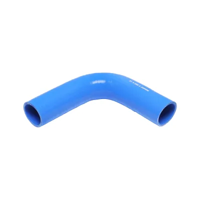 Tubo curvato in silicone a 90 gradi con inserto in tessuto, dimensioni 51x200x200 mm.