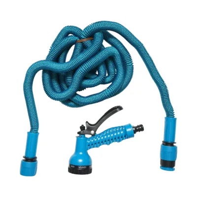 Tubo da giardino estensibile 2.5-7.5 m con pistola regolabile a 7 modalità, adattatore 3/4 e raccordo rapido 1/2 - immagine 2