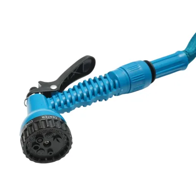 Tubo da giardino estensibile 2.5-7.5 m con pistola regolabile a 7 modalità, adattatore 3/4 e raccordo rapido 1/2 - immagine 3