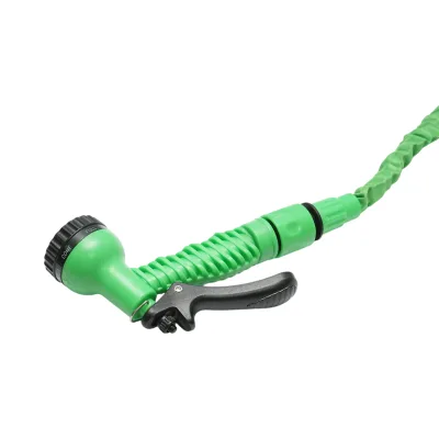 Tubo da giardino estensibile in lattice 10-30 m con pistola regolabile a 7 modalità, adattatore 3/4 e raccordo rapido 1/2 - immagine 4