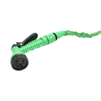 Tubo da giardino estensibile in lattice 10-30 m con pistola regolabile a 7 modalità, adattatore 3/4 e raccordo rapido 1/2 - immagine 3