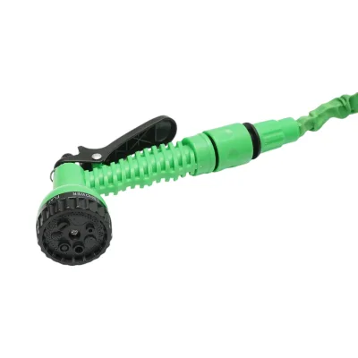 Tubo da giardino estensibile in lattice 5-15 m con pistola regolabile a 7 modalità, adattatore 3/4 e raccordo rapido 1/2 - immagine 3