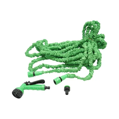 Tubo da giardino estensibile TPE 10-30 m con pistola regolabile a 7 modalità, adattatore 3/4 e raccordo rapido 1/2