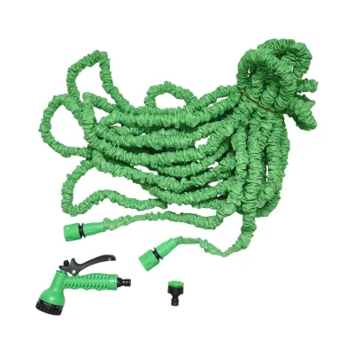 Tubo da giardino estensibile TPE 10-30 m con pistola regolabile a 7 modalità, adattatore 3/4 e raccordo rapido 1/2 - immagine 2