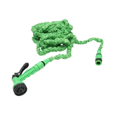 Tubo da giardino estensibile TPE 5-15 m con pistola regolabile a 7 modalità, adattatore 3/4 e raccordo rapido 1/2 - immagine 2
