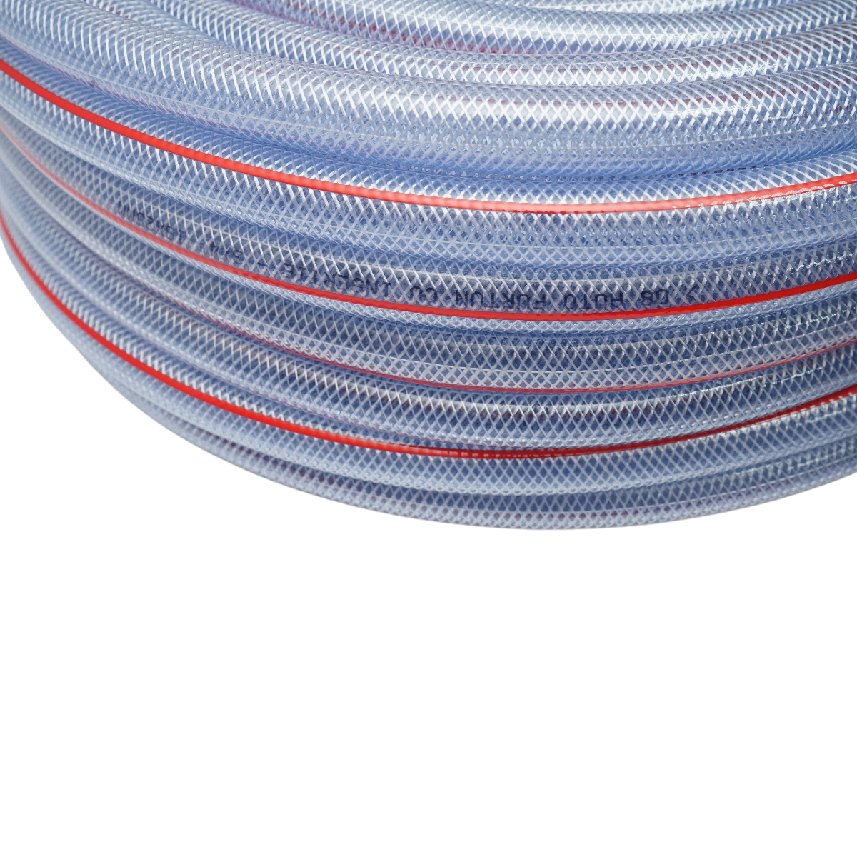 Tubo da giardino in PVC trasparente 3/4 pollici (19 mm), PN6 bar, 19x25 mm con inserto tessile intrecciato 50 m/rotolo USO INTENSIVO - immagine 4