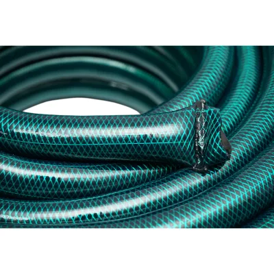 Tubo da giardino in PVC verde da 1 pollice (25,4 mm), barra PN4 con inserto tessile intrecciato, rotolo da 50 m - immagine 4
