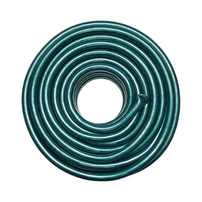 Tubo da giardino in PVC verde da 1 pollice (25,4 mm), barra PN4 con inserto tessile intrecciato, rotolo da 50 m - immagine 2