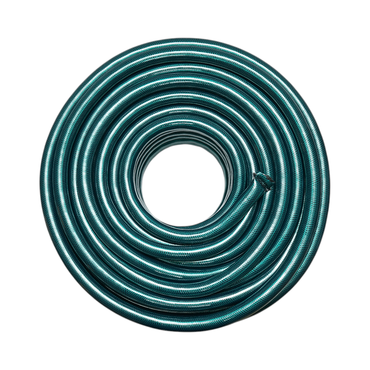Tubo da giardino in PVC verde da 1 pollice (25,4 mm), barra PN4 con inserto tessile intrecciato, rotolo da 50 m - immagine 2