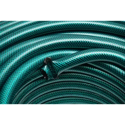 Tubo da giardino in PVC verde da 1/2 pollice (12,7 mm), barra PN8 con inserto tessile intrecciato, rotolo da 50 m - immagine 4