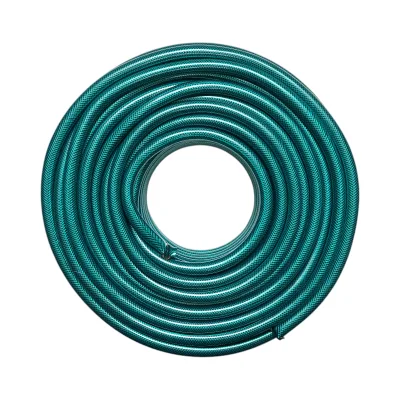 Tubo da giardino in PVC verde da 1/2 pollice (12,7 mm), barra PN8 con inserto tessile intrecciato, rotolo da 50 m - immagine 2
