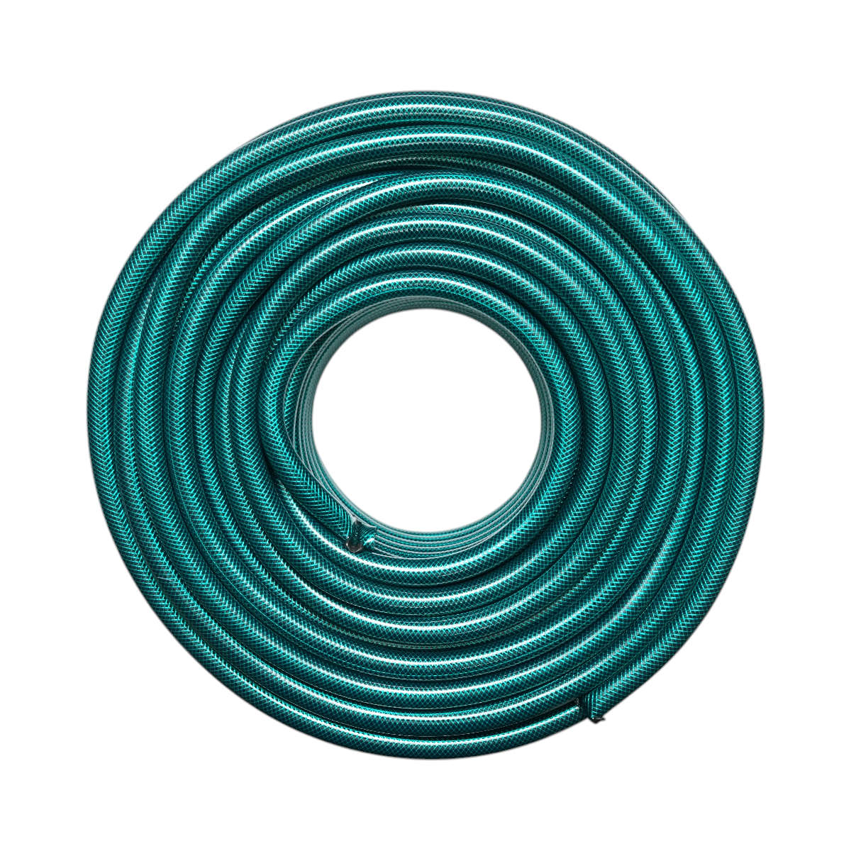 Tubo da giardino in PVC verde da 1/2 pollice (12,7 mm), barra PN8 con inserto tessile intrecciato, rotolo da 50 m - immagine 2