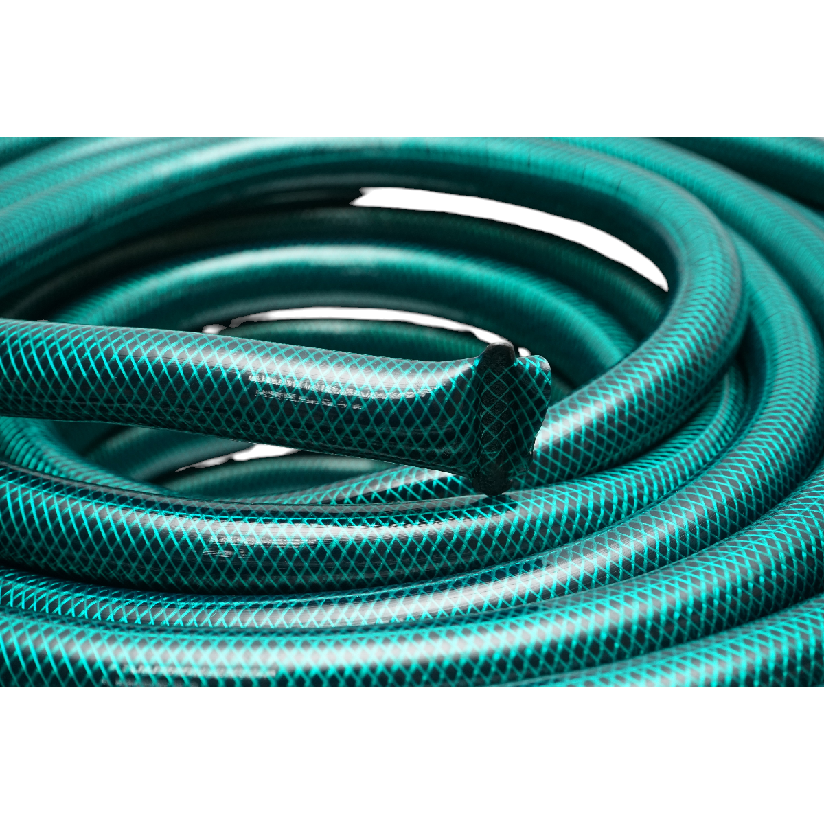 Tubo da giardino in PVC verde da 3/4 pollici (19 mm), barra PN4 con inserto tessile intrecciato, rotolo da 50 m - immagine 4