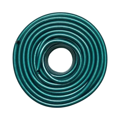 Tubo da giardino in PVC verde da 3/4 pollici (19 mm), barra PN4 con inserto tessile intrecciato, rotolo da 50 m - immagine 2
