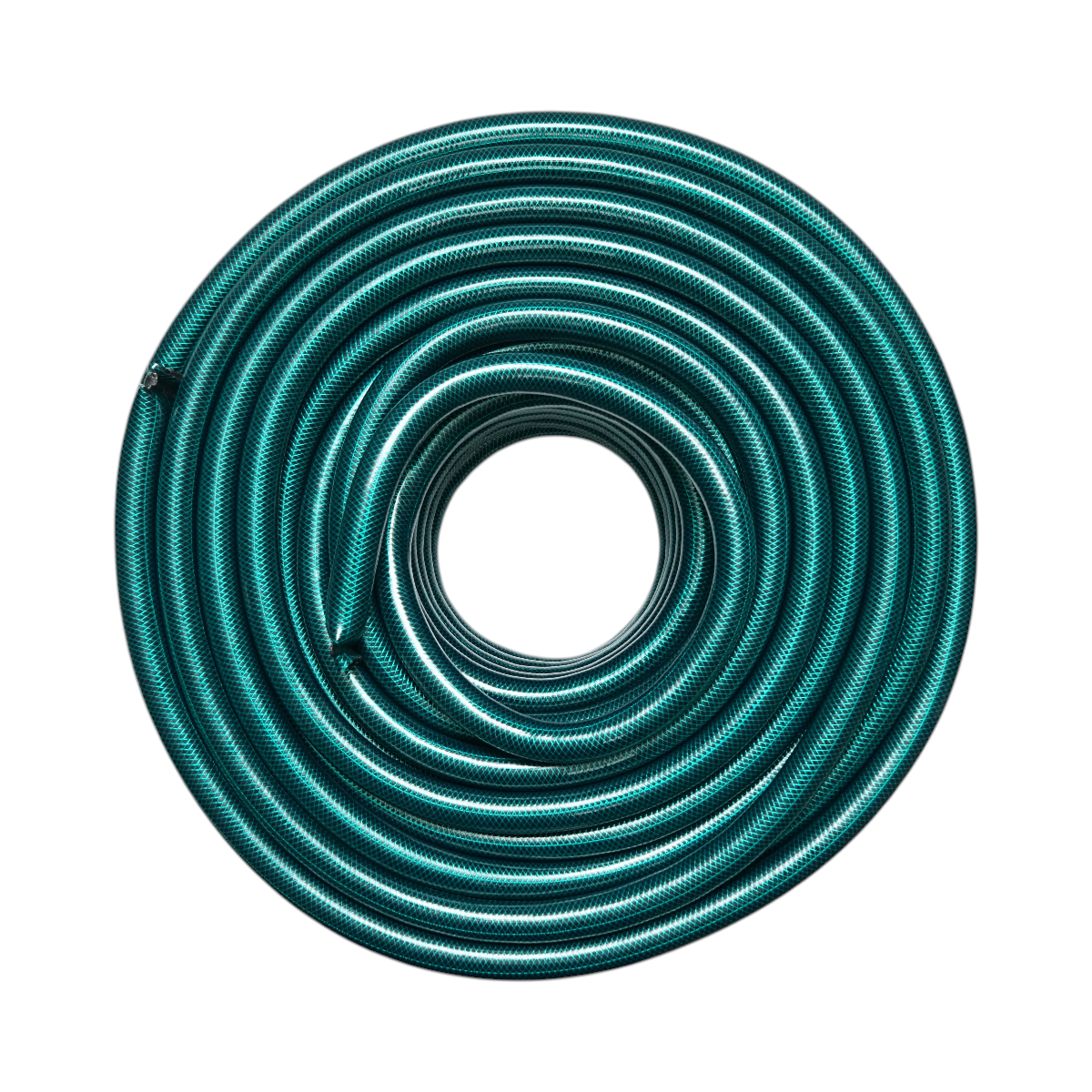Tubo da giardino in PVC verde da 3/4 pollici (19 mm), barra PN4 con inserto tessile intrecciato, rotolo da 50 m - immagine 2