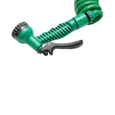 Tubo da giardino spirale estensibile 7.5 m con pistola regolabile a 7 funzioni, adattatore 3/4 e raccordo rapido 1/2 - immagine 5