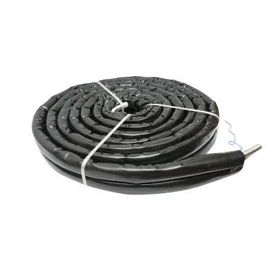 Tubo doppio in acciaio inox DN16-3/4 corrugato, flessibile, isolato, lungo 10 m, con cavo per sonda di temperatura, per impianti solari residenziali.