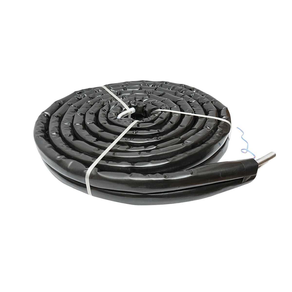 Tubo doppio in acciaio inox DN16-3/4 corrugato, flessibile, isolato, lungo 10 m, con cavo per sonda di temperatura, per impianti solari residenziali.