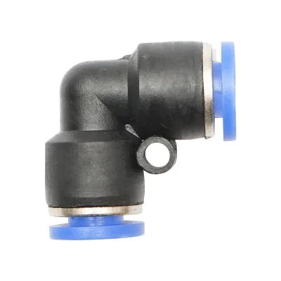 Tubo flessibile a gomito con attacco rapido fi 6mm - plastica
