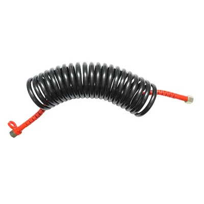 Tubo flessibile a spirale per camion 5,5 m, estremità gommate nere e rosse 2xM18F