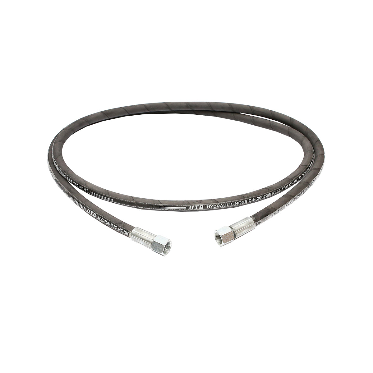Tubo flessibile di pressione 2SN DN10 crimpato con estremità filettate L=2500mm - immagine 2