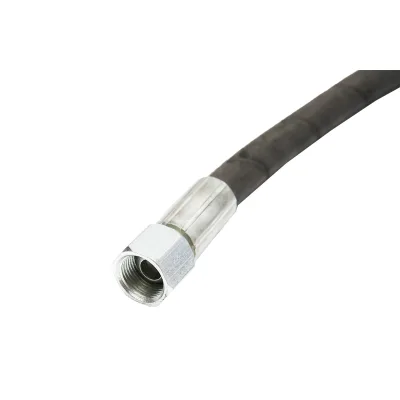 Tubo flessibile di pressione 2SN DN10 crimpato con estremità filettate L=2500mm - immagine 3