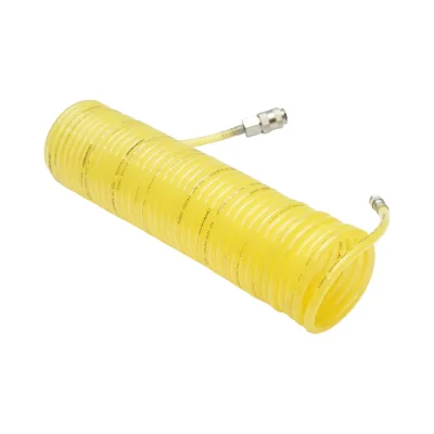 Tubo flessibile per aria compressa a spirale 10m, Ø 5mm, attacco rapido 1/4 Crownman - immagine 3