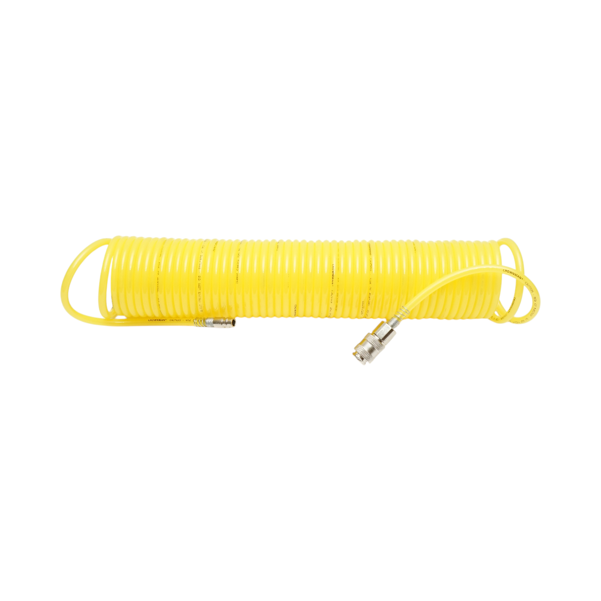 Tubo flessibile per aria compressa a spirale 15m, Ø 5mm, attacco rapido 1/4 Crownman