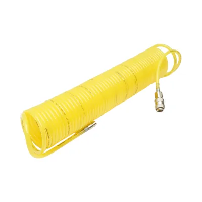 Tubo flessibile per aria compressa a spirale 15m, Ø 5mm, attacco rapido 1/4 Crownman - immagine 2