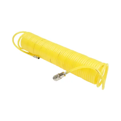 Tubo flessibile per aria compressa a spirale 15m, Ø 5mm, attacco rapido 1/4 Crownman - immagine 3