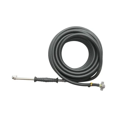 Tubo flessibile per compressore d'aria 12m gommato 6x11mm con estremità di collegamento per gonfiaggio pneumatici - immagine 2