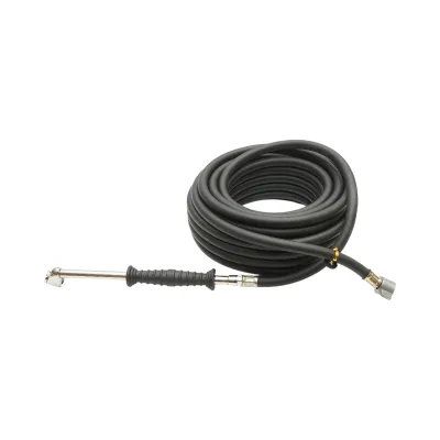 Tubo flessibile per compressore d'aria 12m gommato 6x11mm con estremità di collegamento per gonfiaggio pneumatici