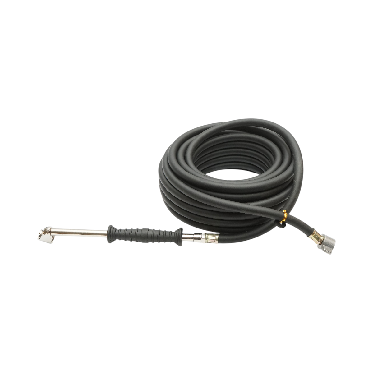 Tubo flessibile per compressore d'aria 12m gommato 6x11mm con estremità di collegamento per gonfiaggio pneumatici