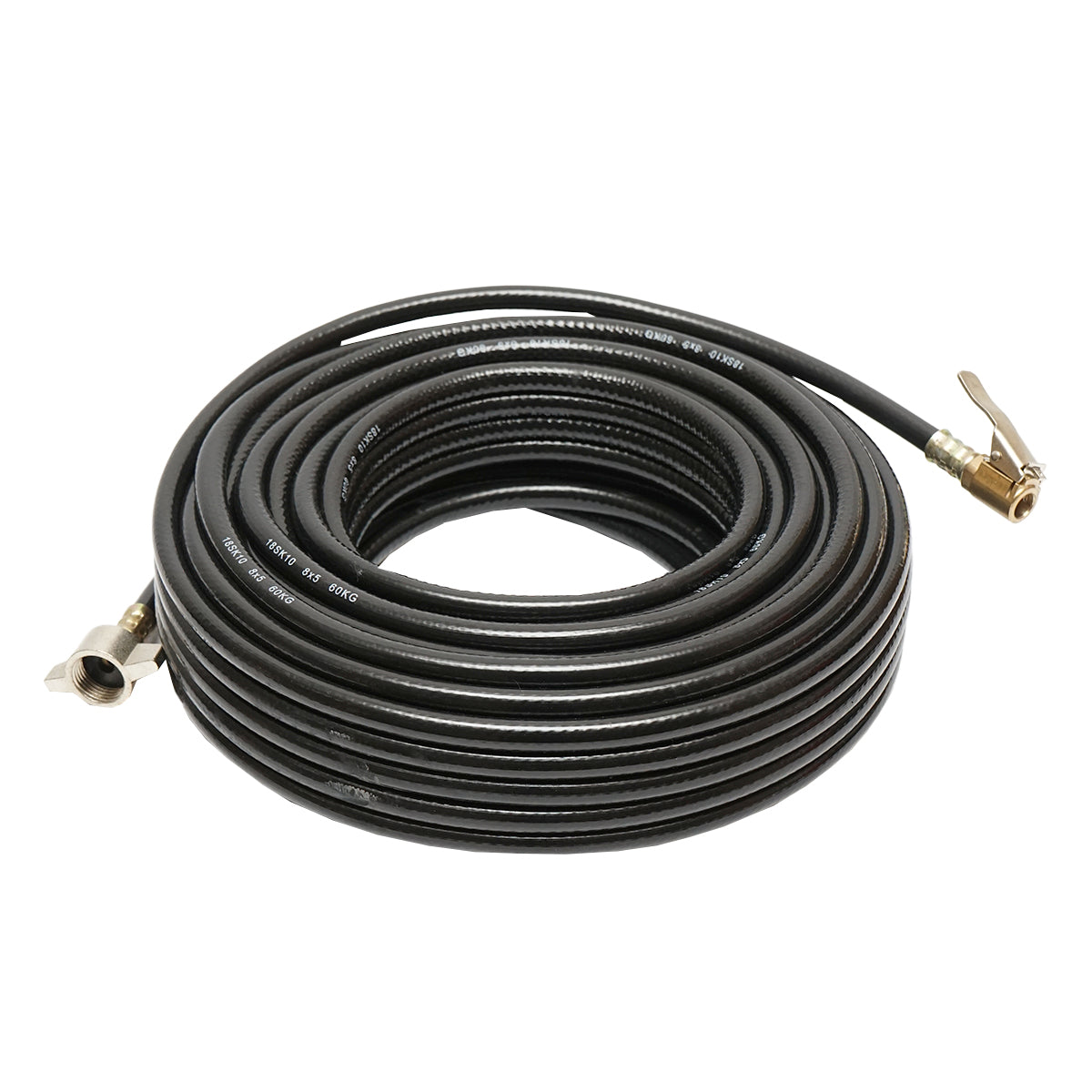 Tubo flessibile per compressore d'aria L = 20 m con raccordi per gonfiaggio pneumatici