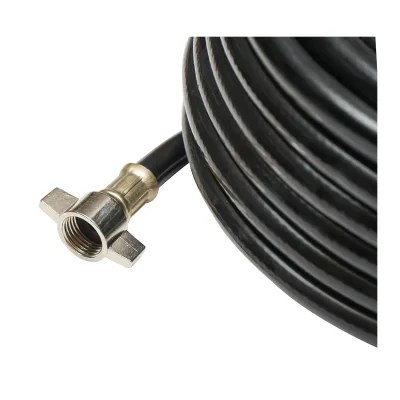 Tubo flessibile per gonfiaggio pneumatici da 13 m con pistola e manometro, diametro esterno 10,5 mm - immagine 4