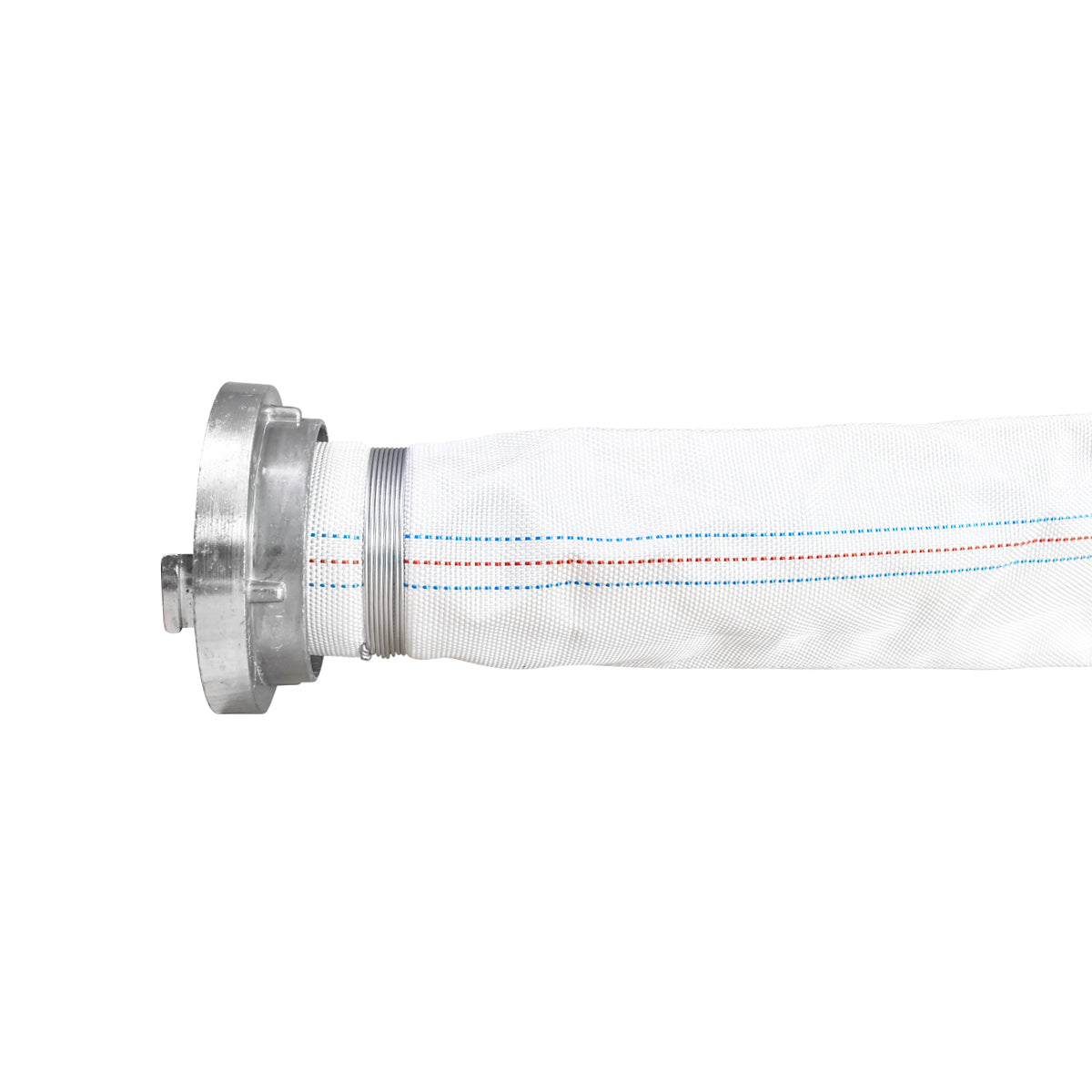 Tubo flessibile per irrigazione/pompaggio in PVC da 2 pollici, lunghezza 20 m con attacco in alluminio, max 6 bar, tela Breckner Germany - immagine 2