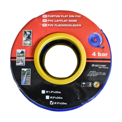 Tubo flessibile piatto siliconato per irrigazione in PVC 20 M 3″, Tubo Flessibile Piatto siliconato PVC 20 M 3″, TUBO/MANICHETTA FLESSIBILE 20M 3″, Tubo d’Acqua Piatto Flessibile siliconato PVC - immagine 3