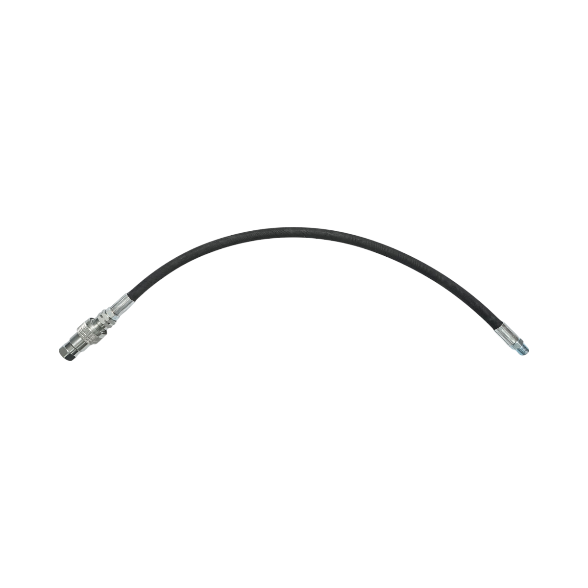 Tubo flessibile pressurizzato crimpato per tiranti/estrattori idraulici da 70 cm con raccordi 1/2 + 3/8 e valvola - immagine 2