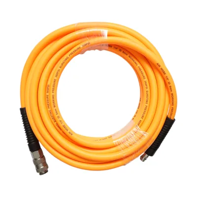Tubo flessibile professionale per aria compressa in PVC da 10 m e attacco rapido universale Breckner Germany - immagine 2
