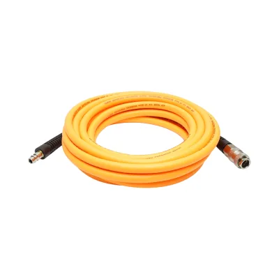 Tubo flessibile professionale per aria compressa in PVC da 7,5 m e attacco rapido universale Breckner Germany - immagine 3