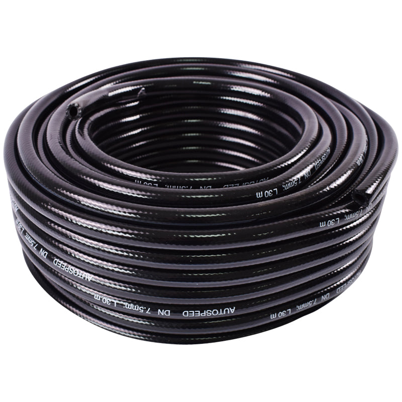 TUBO flessibile rinforzato Carburanti Benzina Diesel Olio Gasolio Tubo carburante con inserto tessile fi8 d=7,5mm e D=14,5mm rotolo da 30 metri