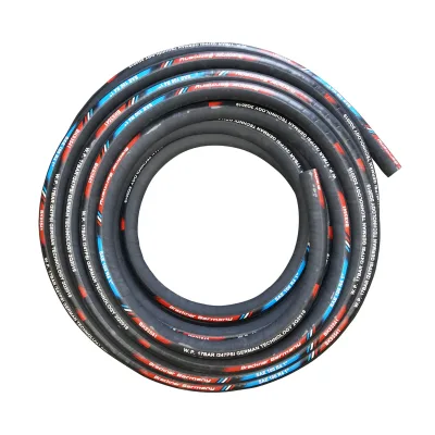 Tubo idraulico 25m con doppio inserto in tessuto DN25 (interno Ø 25 mm / esterno Ø 41 mm) SAE 100 R4 1 - immagine 4