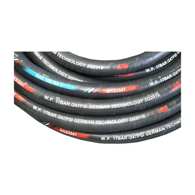 Tubo idraulico 25m con doppio inserto in tessuto DN25 (interno Ø 25 mm / esterno Ø 41 mm) SAE 100 R4 1 - immagine 3