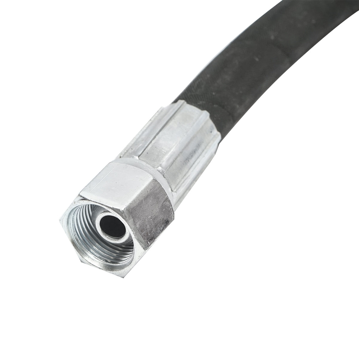 TUBO OLEODINAMICO ALTA PRESSIONE  3400mm 2SN DN10 con raccordo a 90 gradi M20x1,5 e raccordo M20x1,5 - immagine 2